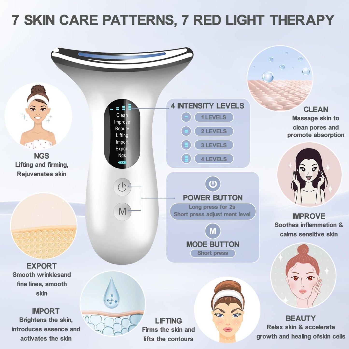 Red Light Therapy Facial Tool